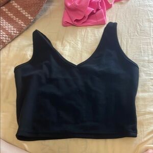 SHEIN Black Fitted Crop Tank Top